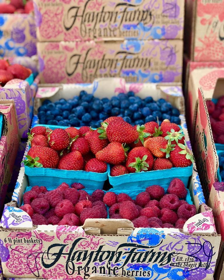 Hayton Farms Organic strawberries, raspberries, blueberries, and blackberries