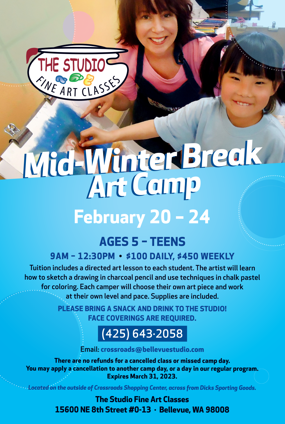 Mid Winter Break Art Camp At The Studio Fine Art Classes Crossroads